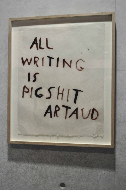 Nancy Spero, Artaud Paintings – All Writing is Pigshit (photo Sophie Kitching for Art Observed)