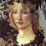Detail of Flore from Botticelli's 'Primavera', c1482, via wikimedia commons
