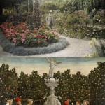 Monet in his garden and ANtonio Vivarini's 'Garden of LOve, NGV.