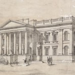 The Public Library, Melbourne, Joseph Reed, 1854, lithograph with tint stone. SLV collection.