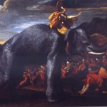 Poussin’s Hannibal Crossing the Alps on a Elephant via Art History Today