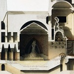 Jean-Jacques Lequeu, Section perpendiculaire d'un souterrain de la maison gothique