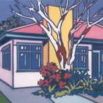 A Large House and Garden, 1997Acrylic on canvas Estate of Howard Arkley213 X 305 cm via http://michaelbuxtoncollection.com.au/the-collection/2
