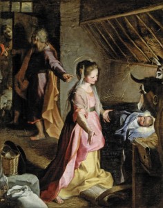 BAROCCI, Federico Fiori The Nativity  1597 Oil on canvas, 134 x 105 cm Museo del Prado, Madrid