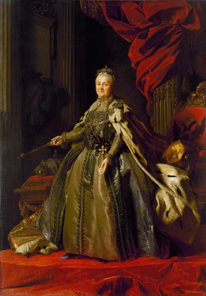  Alexander Roslin Swedish 1718–1793 Portrait of Catherine II 1776–77 oil on canvas 271.0 x 189.5 cm The State Hermitage Museum, St Petersburg Acquired, 1918 (Inv. № ГЭ-1316)
