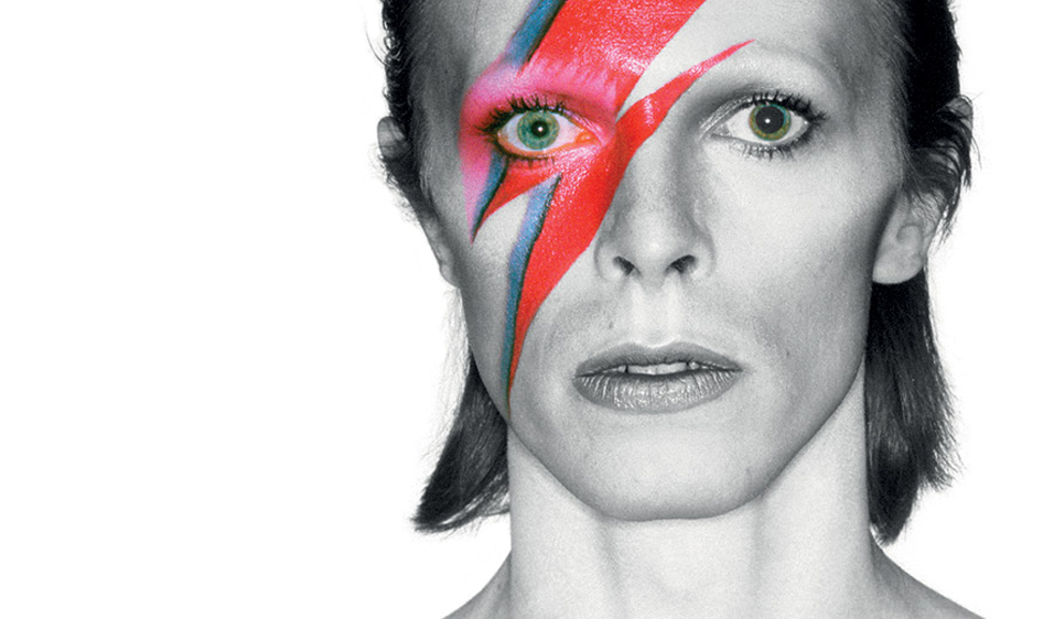 Album cover shoot for Aladdin Sane, 1973. Photograph by Brian Duffy.