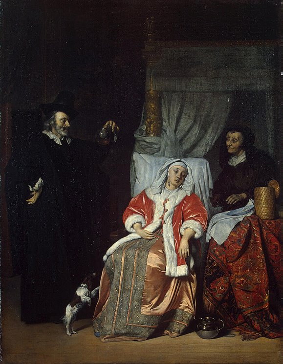 Gabriel Metsu, Doctor's Visit, 1660s, oil on canvas, 61.5 x 47.5cm, State Hermitage Exhibition, 