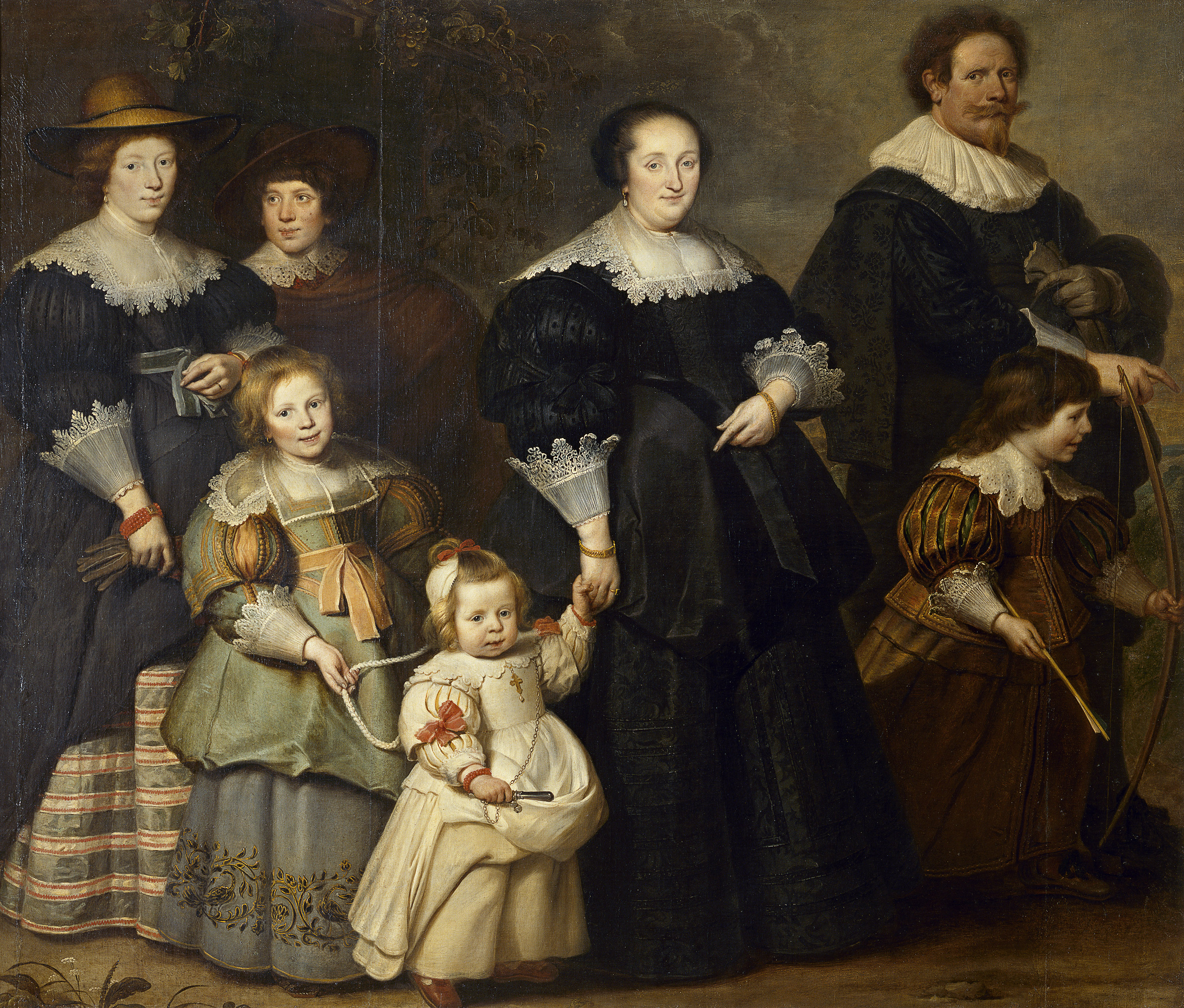 Cornelis de VOS, (Dutch/Flemish(c. 1584–1651), Self-portrait of the artist with his wife Suzanne Cock and their children (c. 1634), oil on canvas, 185.5 х 221.0 cm,  The State Hermitage Museum, St Petersburg,  (Inv. no. ГЭ-623), Donated by Prince G. A. Potemkin, 1780s
