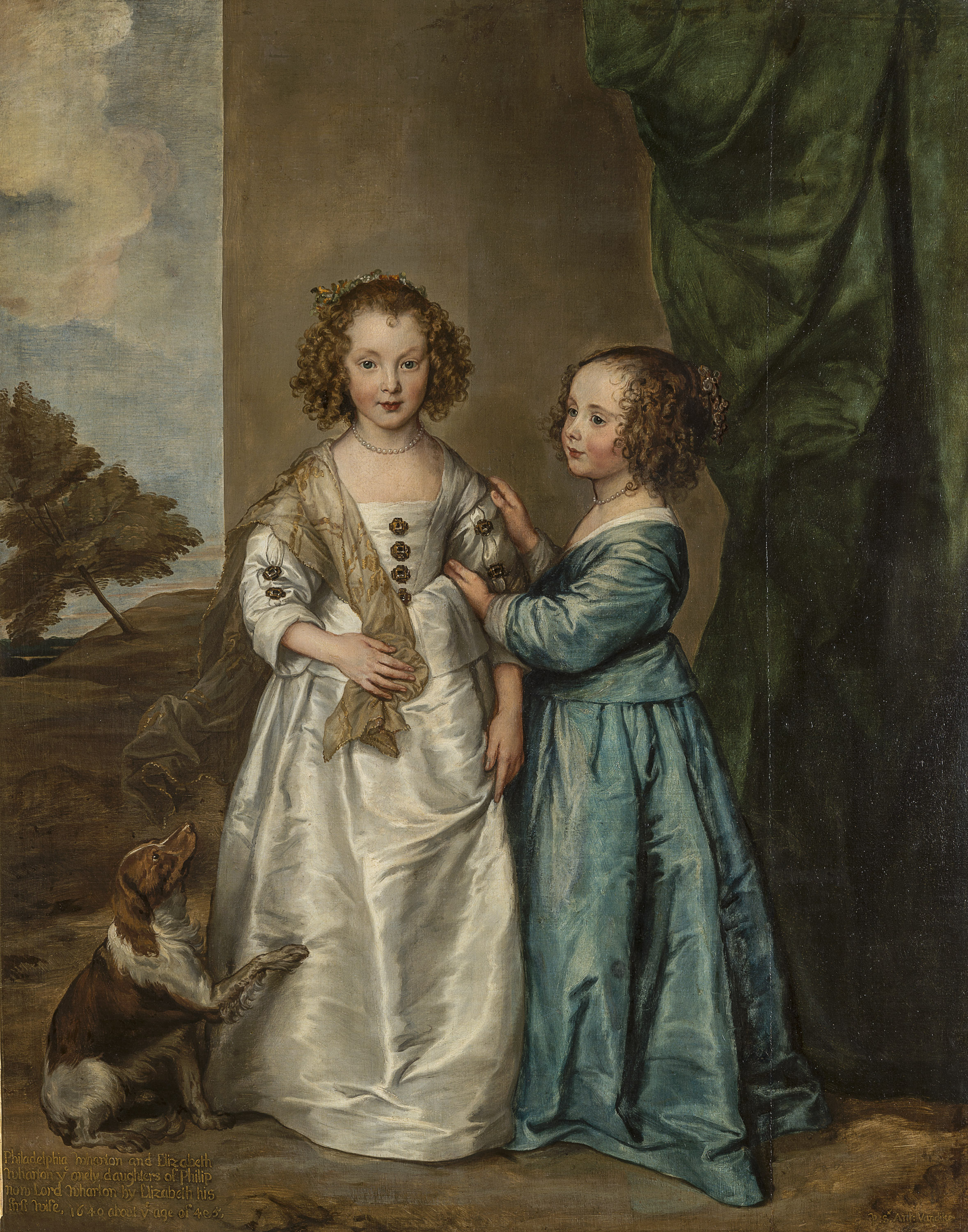 Anthony van DYCK (Flemish 1599–1641), Portrait of Philadelphia and Elizabeth Wharton, 1640, oil on canvas, 162.0 х 130.0 cm, The State Hermitage Museum, St Petersburg (Inv. no. ГЭ-533), Acquired from the collection of Sir Robert Walpole, Houghton Hall, 1779