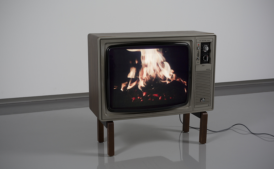 Jan Dibbets TV as a Fireplace  1969  video on television set  distributed by LIMA, Amsterdam
