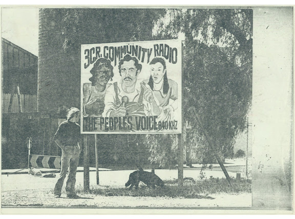Old photo of 3CR billboard.