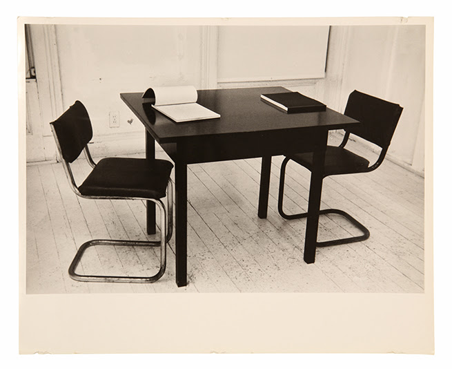 Image credit: Ian Burn, installation photograph for Xerox Books, 1969, black and white photograph. Photo: Estate of the artist.