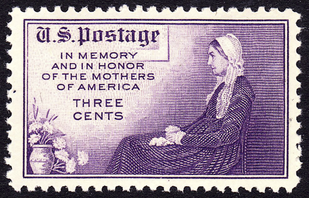 United States postage stamp,1934 with Whistler's Mother