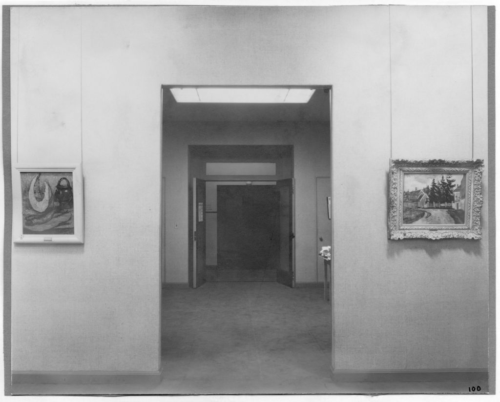Installation View of Cézanne, Gauguin, Seurat, van Gogh November 7–December 7, 1929