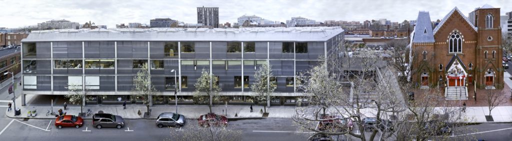 Yale Center for British Art, panoramic exterior view, photograph by Richard Caspole